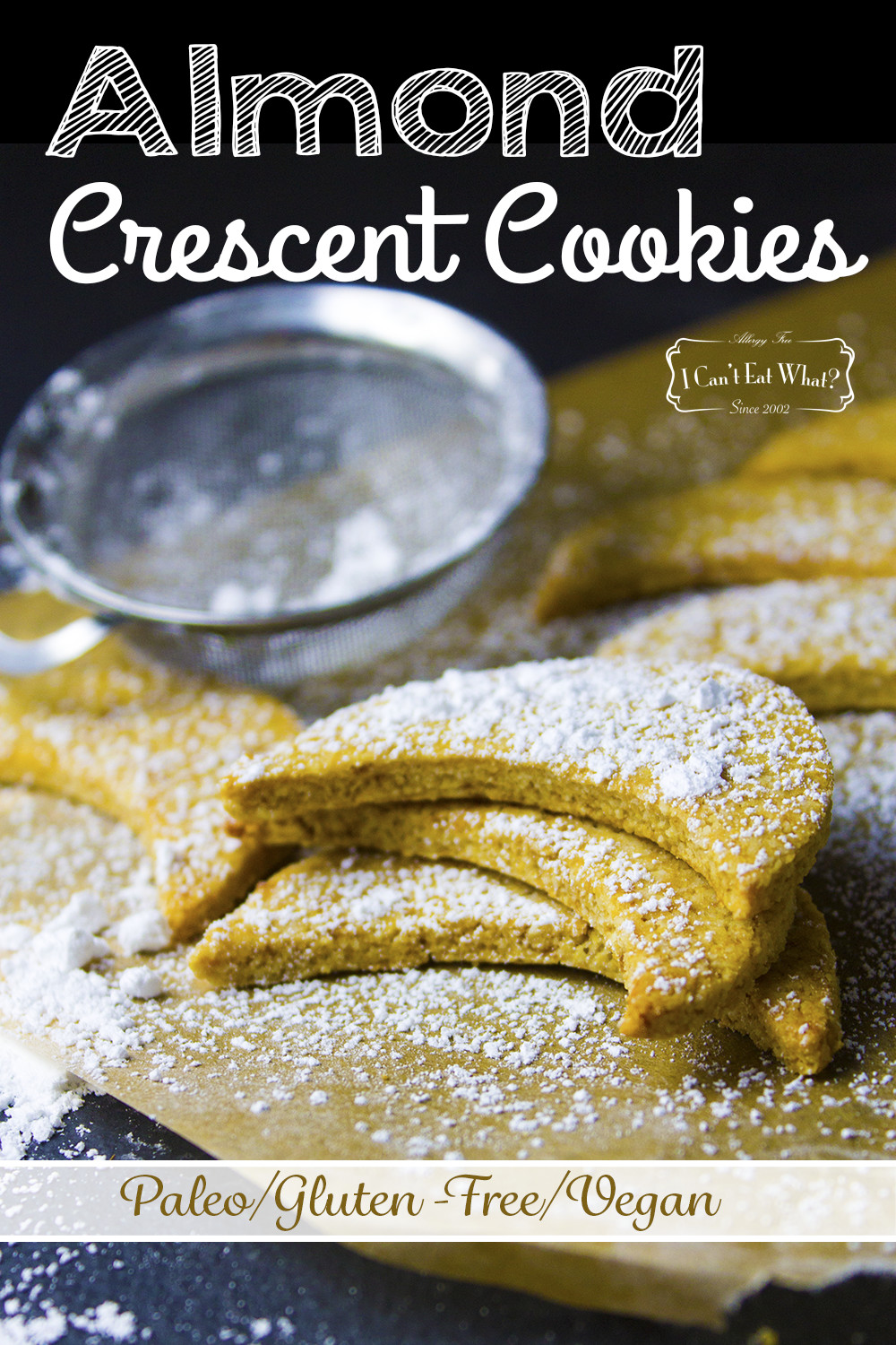 Paleo/Vegan Almond Crescent Cookies